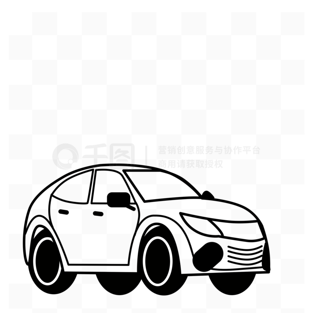 ɰ͸Сƽ߸car black and white clipart