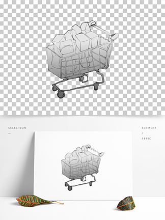 购物车速写图片