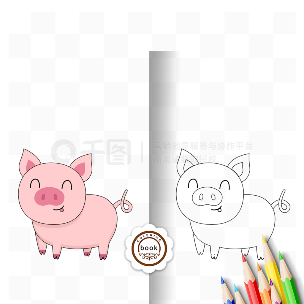 pig clipart black and white Ϳɫڰ߸ɰ