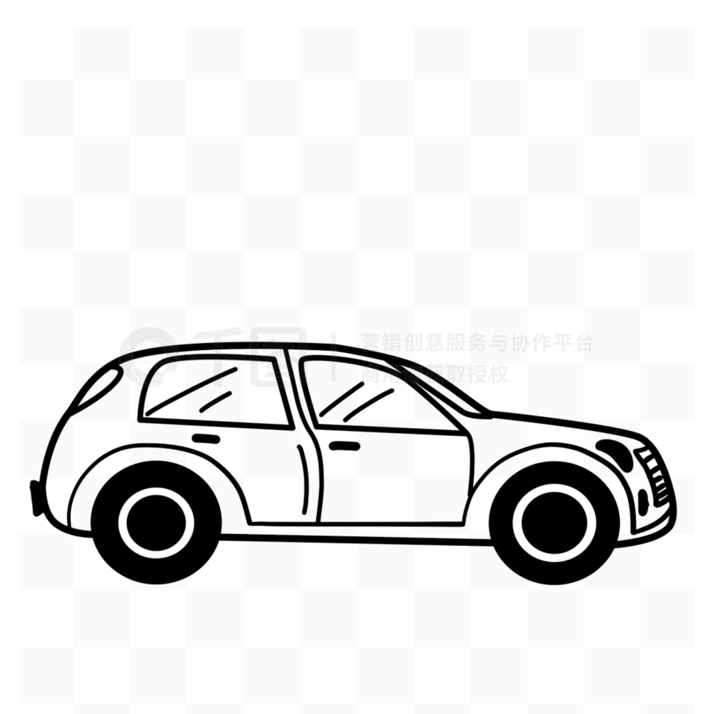 佻ͨС߸car black and white clipart