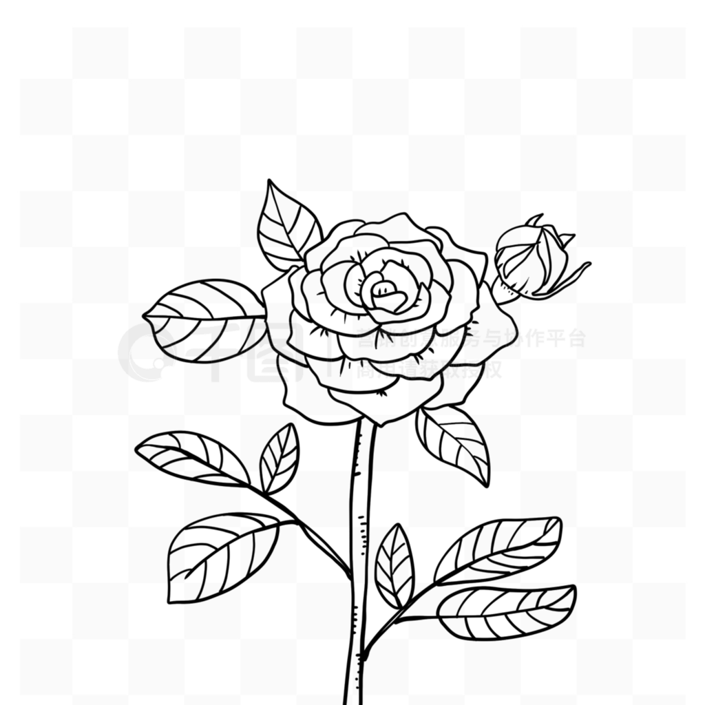 ʢõҶӴֲ̻rose clipart black and white