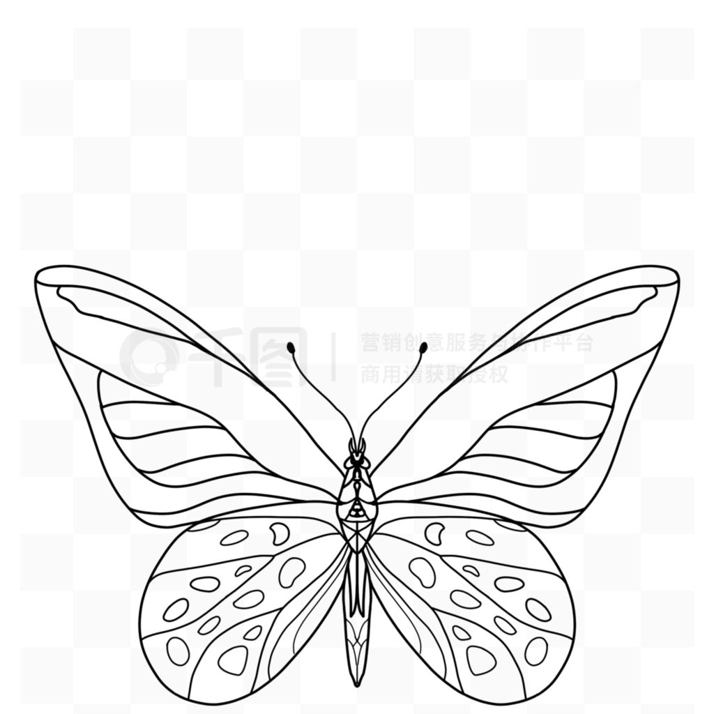 ҶԲbutterfly clipart black and white