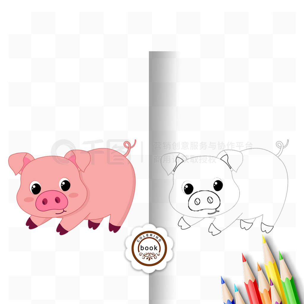 pig clipart black and white ڰͿɫ߸ɰ