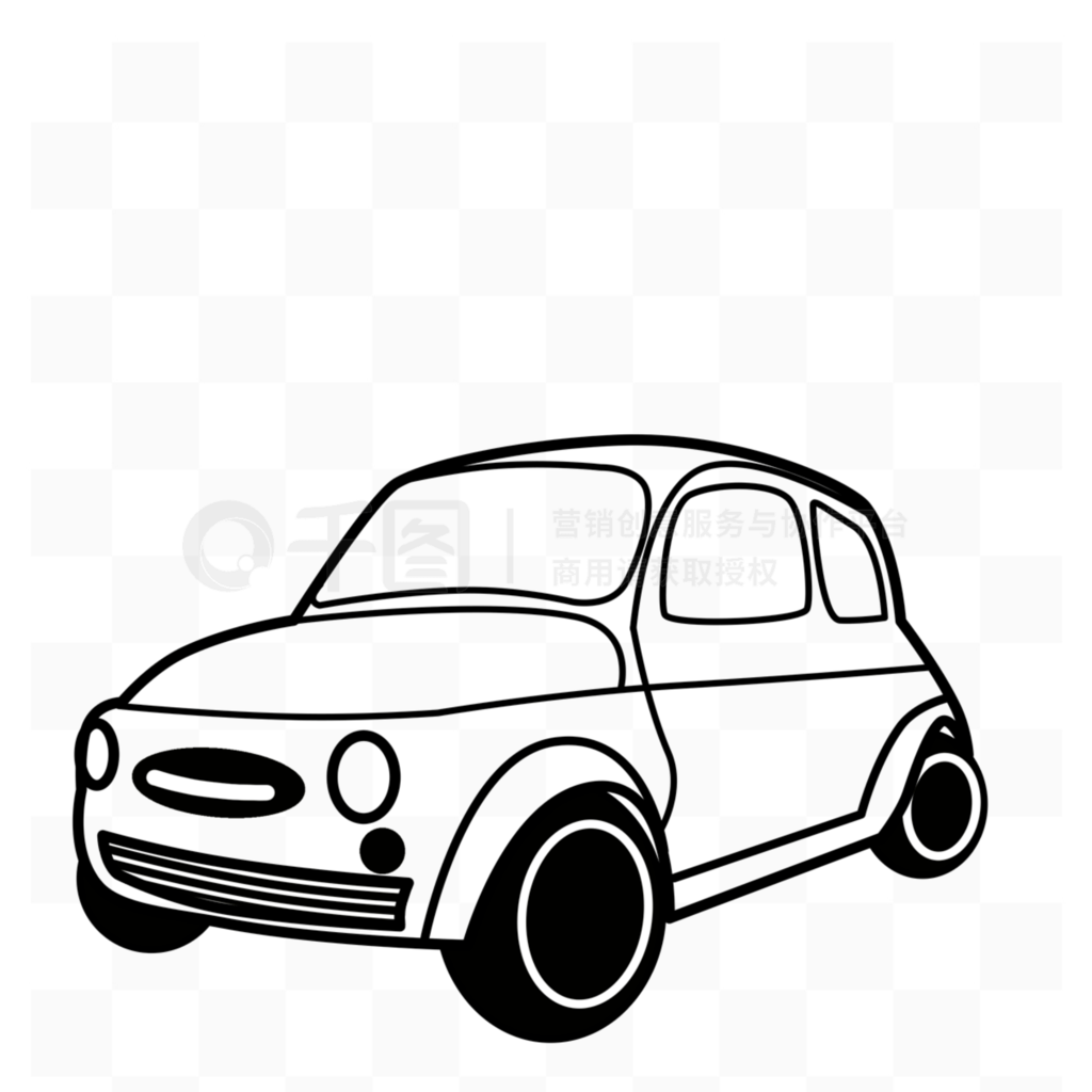 С߸car black and white clipart