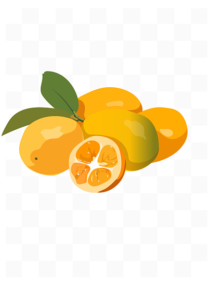 手绘水果矢量图柑橘 i