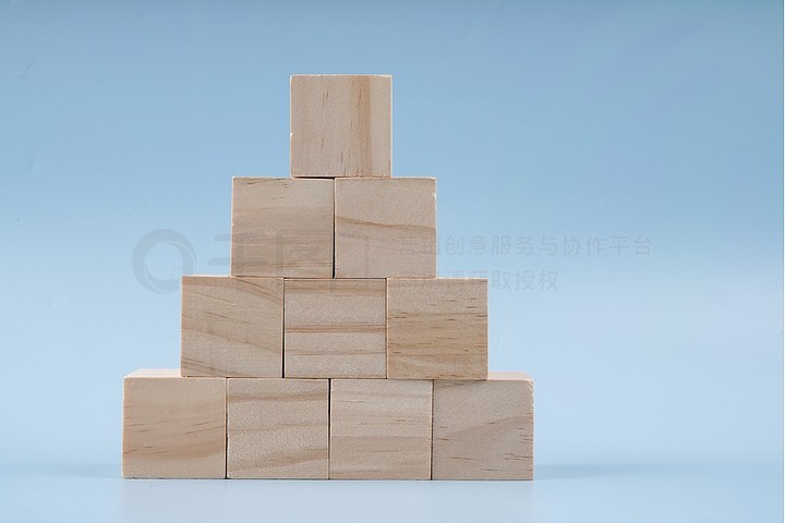 木块方块堆积摆拍