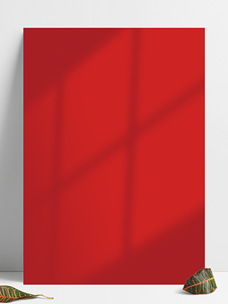 简<i>单</i>基础中国风红色发光窗户海报背景