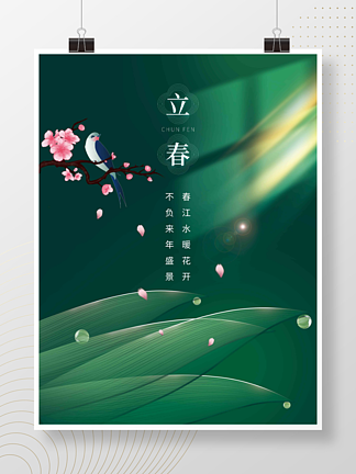 小<i>清</i><i>新</i>立春节气海报