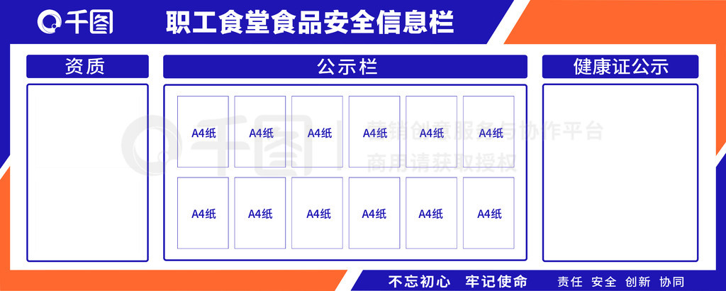 食堂食品安全信息公示栏