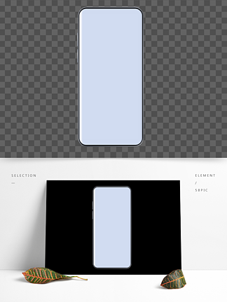 矢量手繪空白智能手機樣機模型框觸摸屏素材