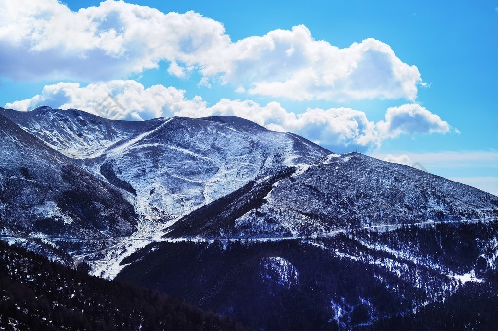 冬季白马雪山的景色