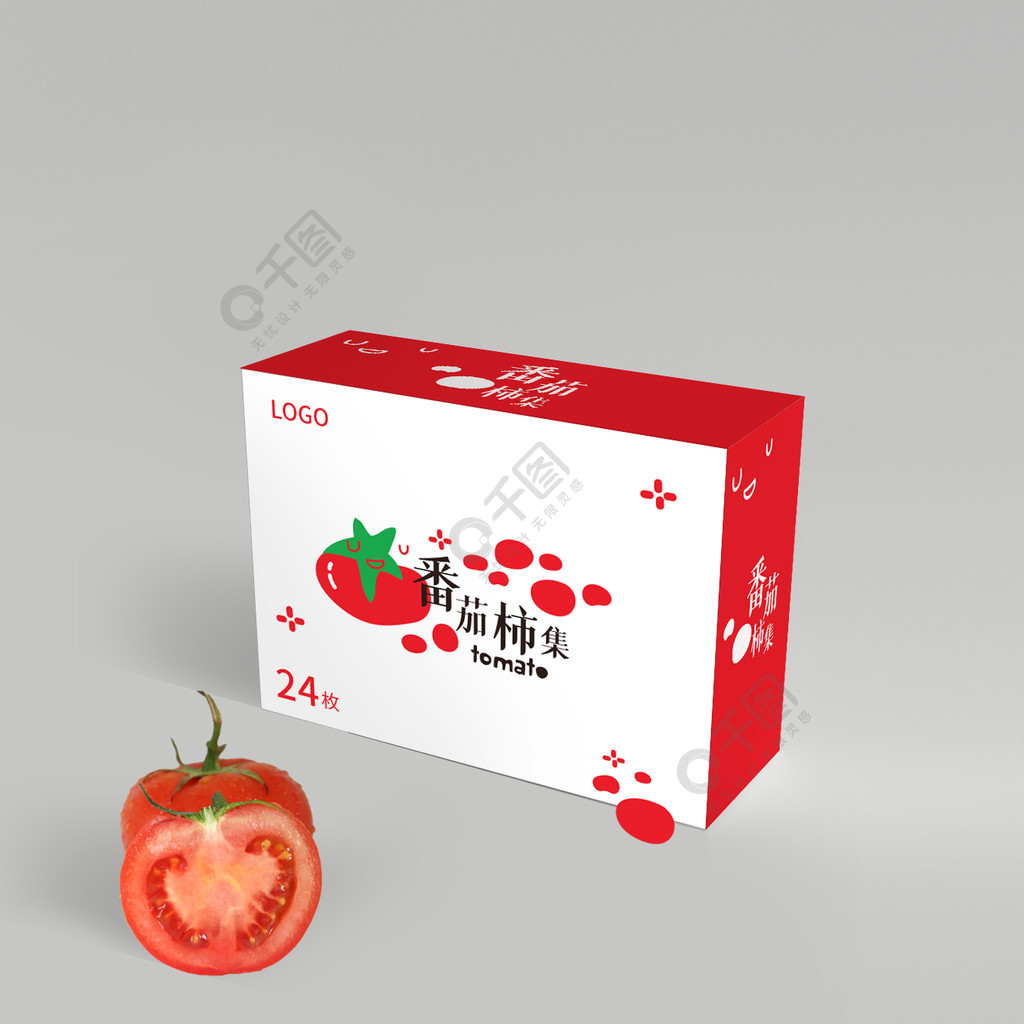 蔬菜水果西红柿番茄卡通包装设计