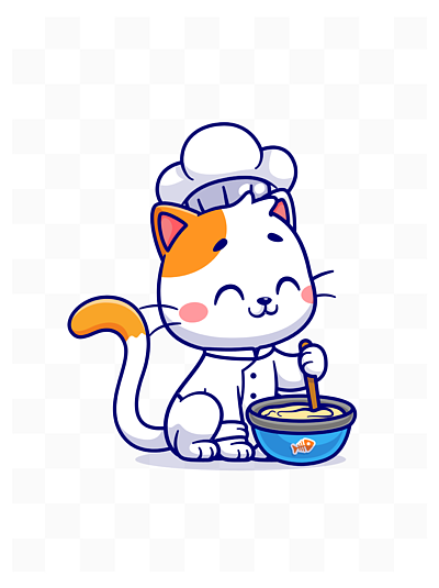 厨师猫设计素材免费下载