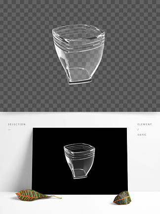 3d寫實玻璃杯模型