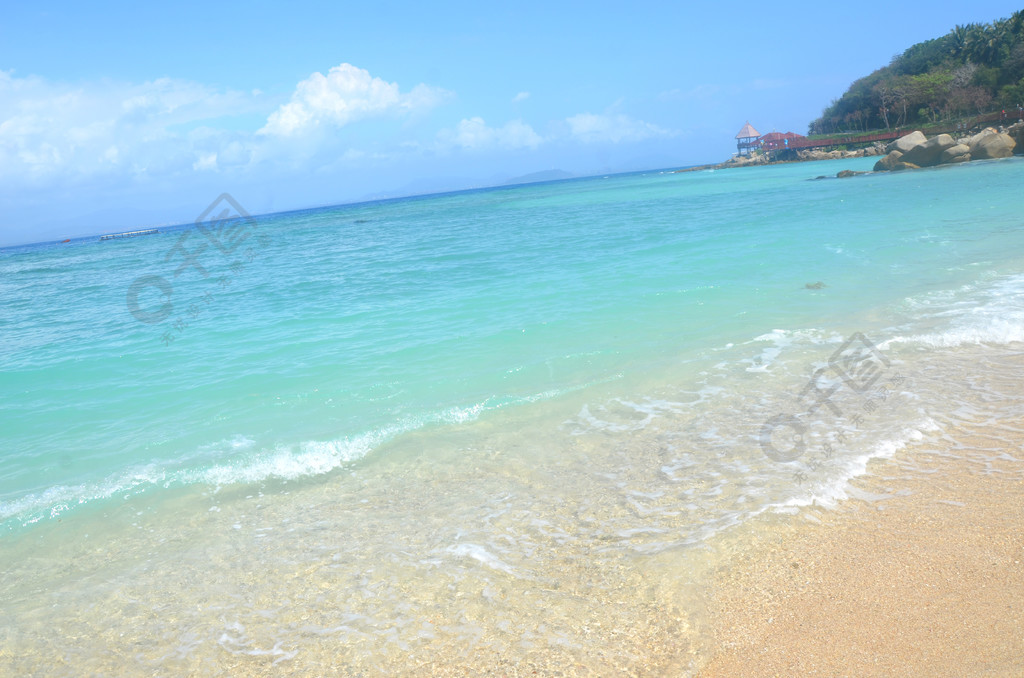 蜈支洲島蔚藍的大海沙灘海水美景