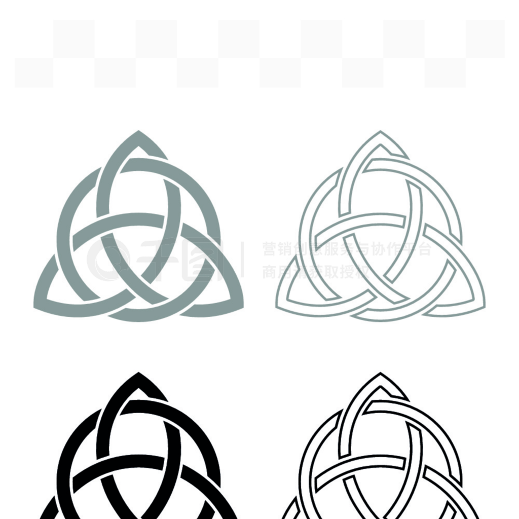 Triquetra in circle Trikvetr ״ Trinity ͼ꼯ɫɫʸͼƽʽͼ