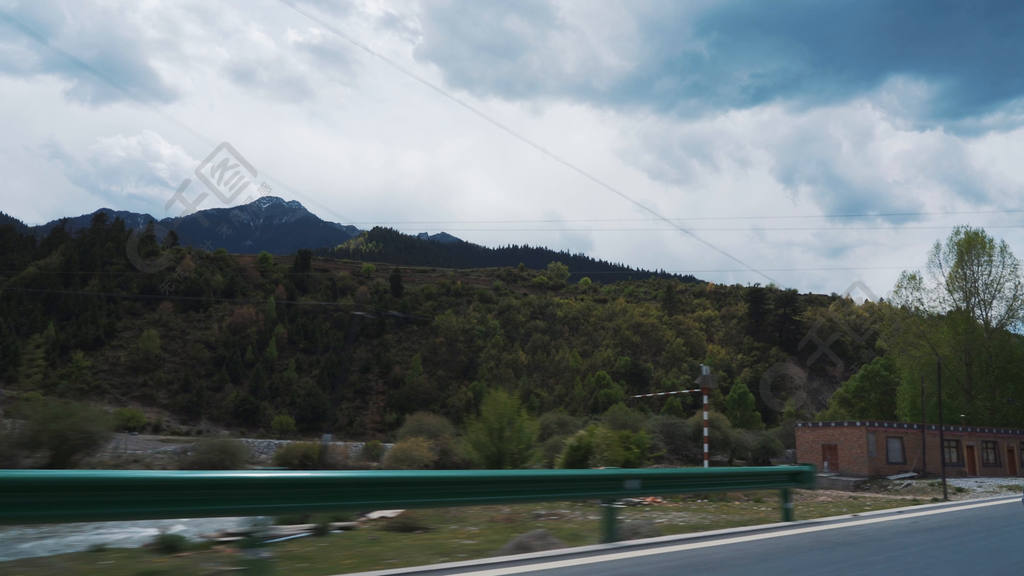 4k實拍川西高原旅途車窗外風景