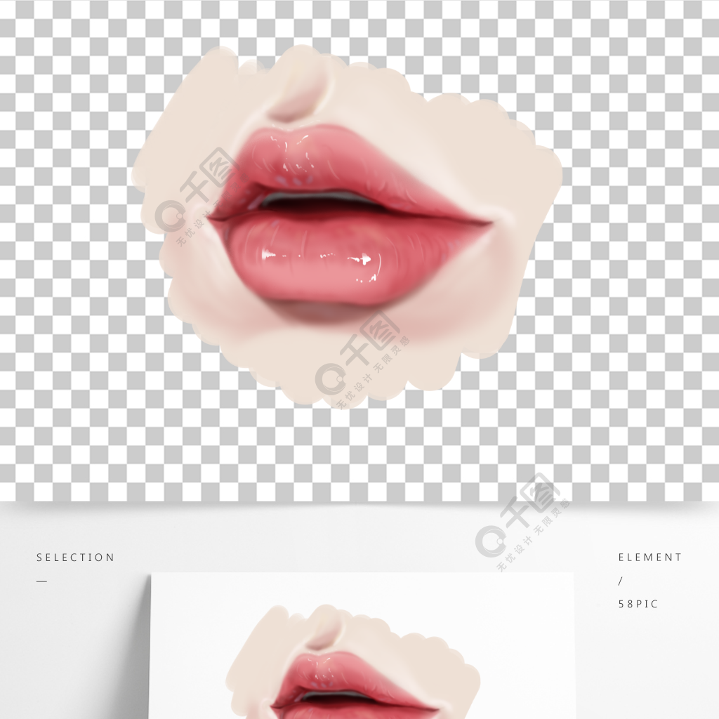 嘴巴唯美手繪嘟嘟唇