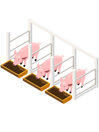 猪栏卡通图片
