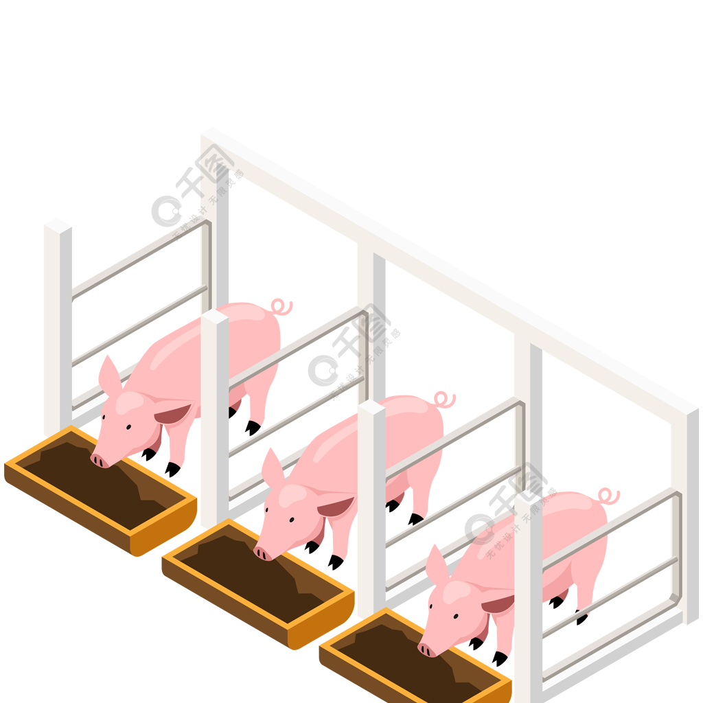 猪栏卡通图片