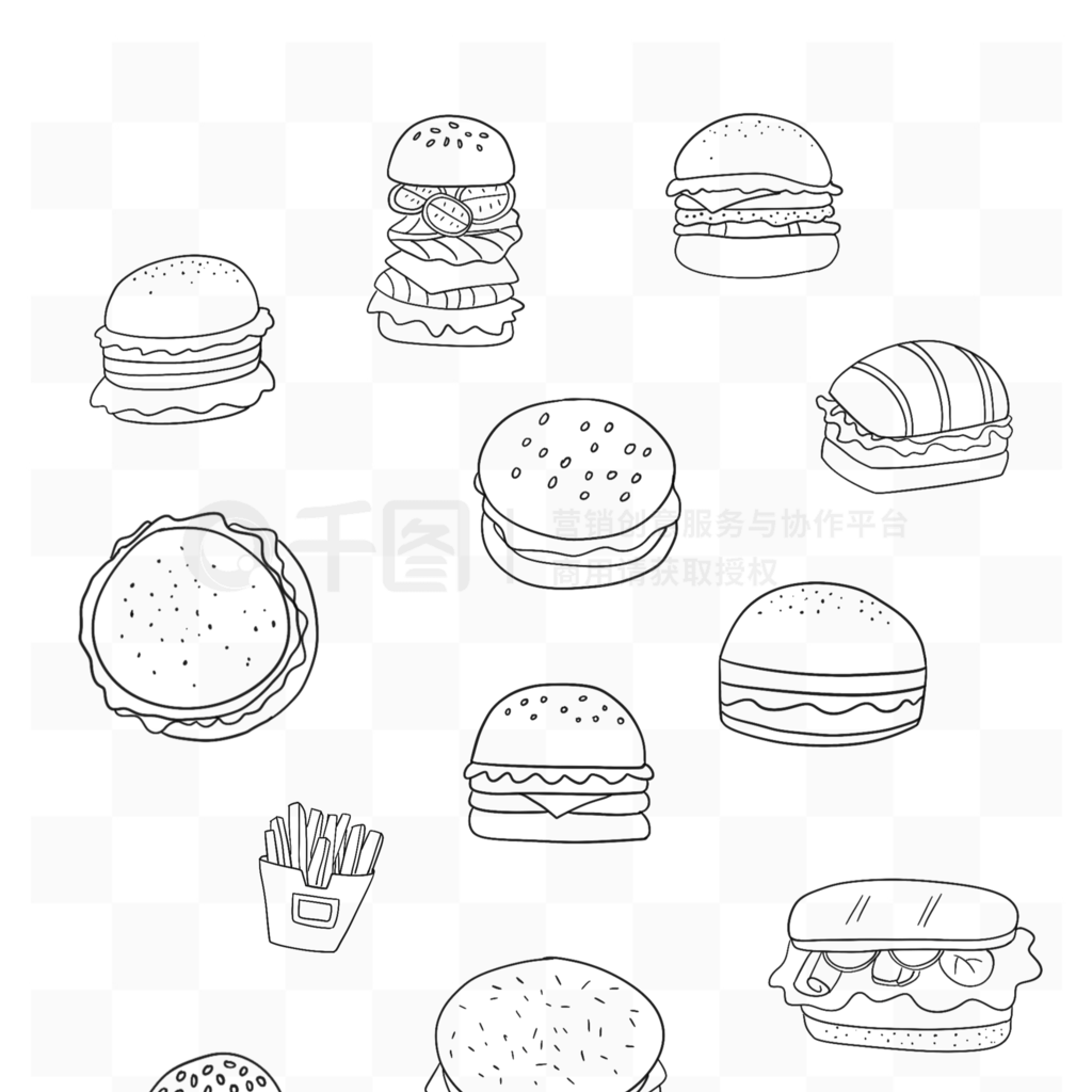 曲洲老师画卡通：儿童简笔画——汉堡、薯条、可乐