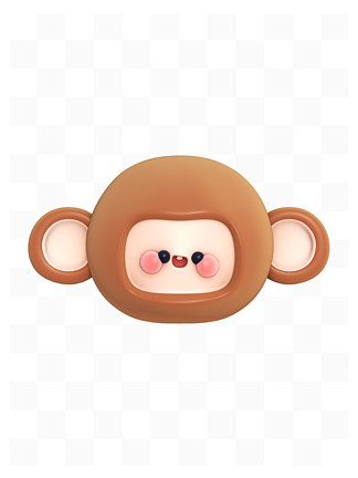 513d动物卡通超可爱小猴子头像3d动物卡通超可爱小猴子头像535547q版