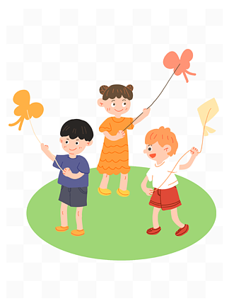 <i>小</i><i>孩</i>儿童节六一快乐开心放风筝
