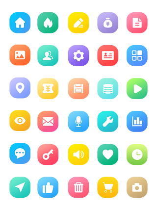 彩色实用iocn手机app矢量ui图标