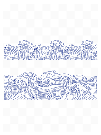 国潮传统<i>浪</i><i>花</i>海<i>浪</i>线条