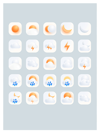 天气拟物化图标图片