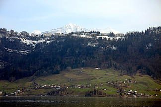 高清图库风景名胜欧洲风光瑞士卢塞恩湖雪山