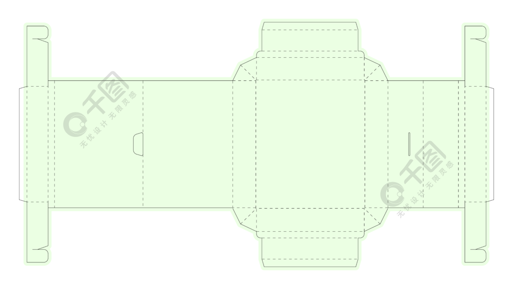 包装盒展开图矢量包装盒食品包装刀版