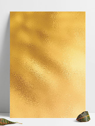 高档金箔金属材质锡纸贴图金边金色海报背景