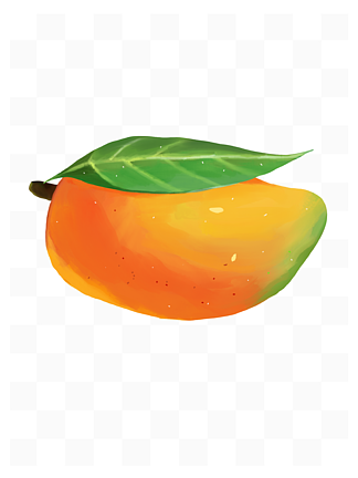新鲜水果芒果手绘插画元素