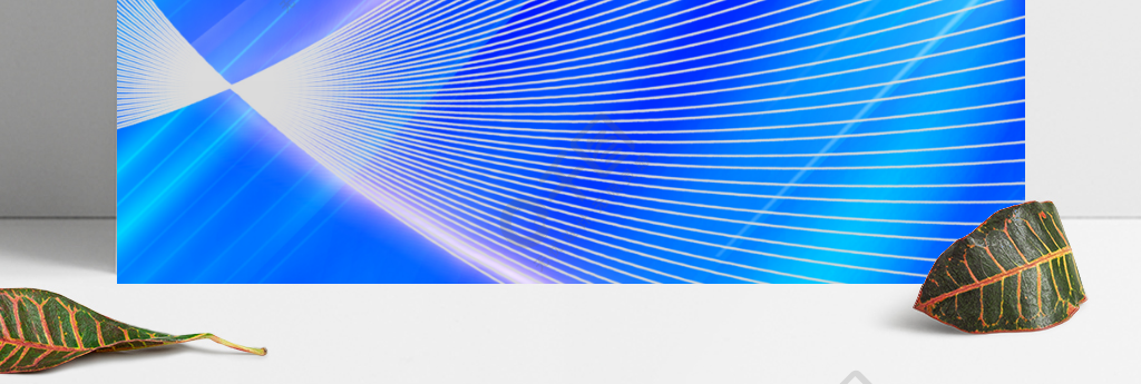 蓝色曲线条科技风互联网年会议海报背景