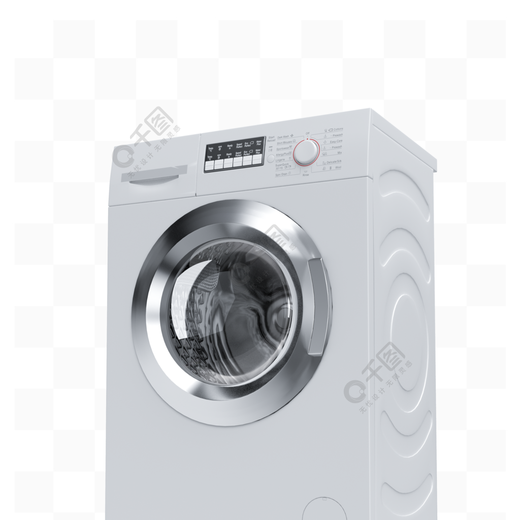 三维写实质感洗衣机模型