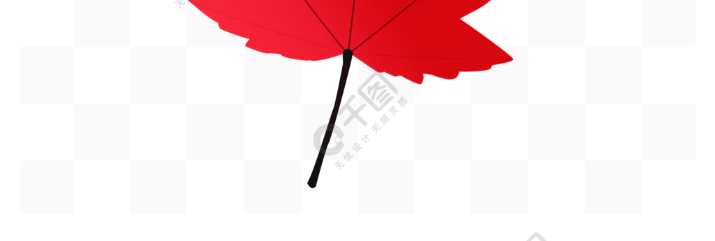 枫叶红枫叶立秋二十四节气海报设计枫叶元素
