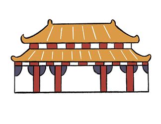 中国风元素设计宫廷建筑装饰皇宫庭院