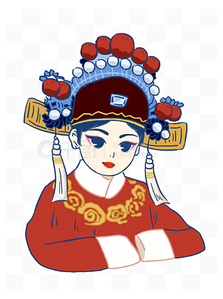 女驸马图片卡通插画图片