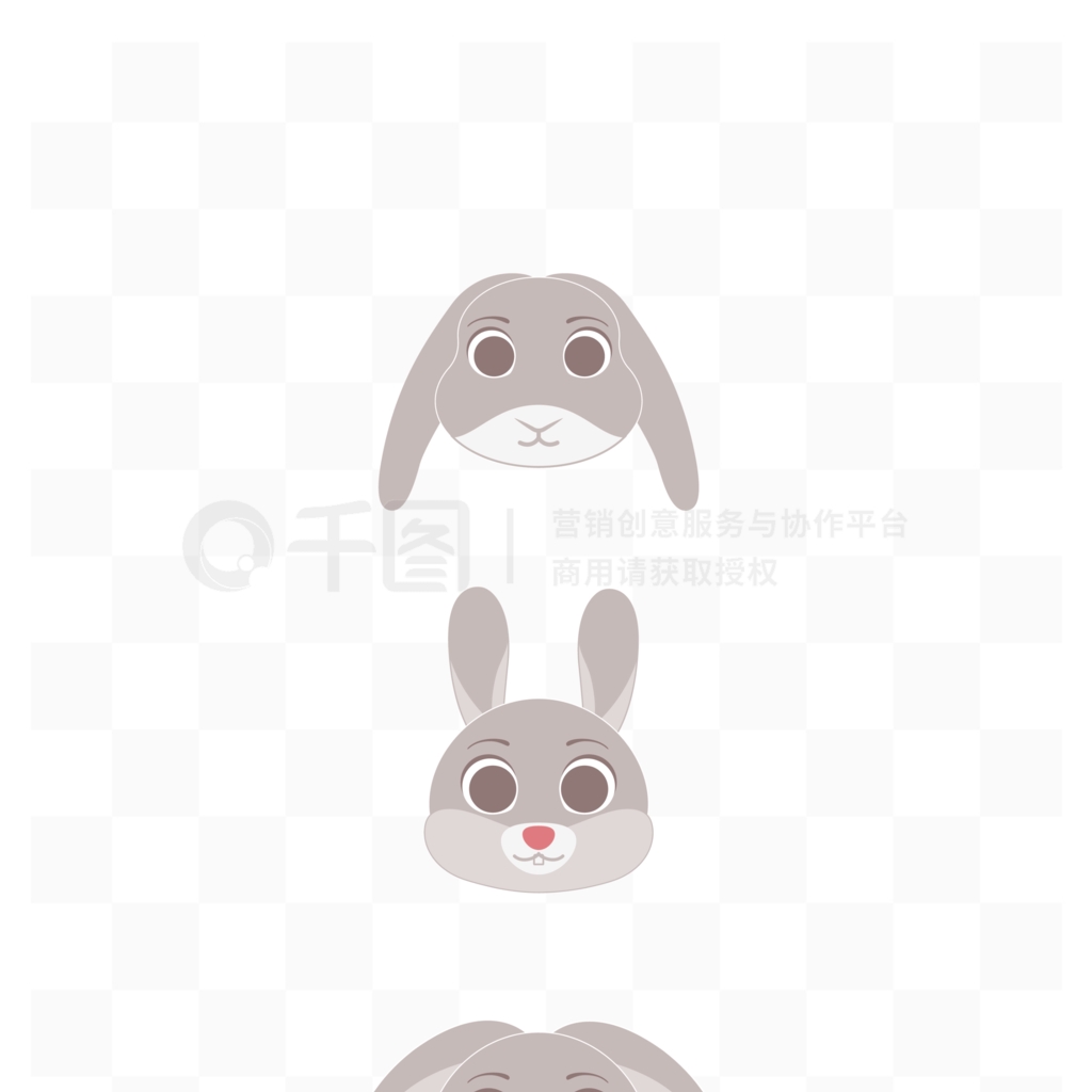 卡通兔子可爱兔子矢量兔子小兔子