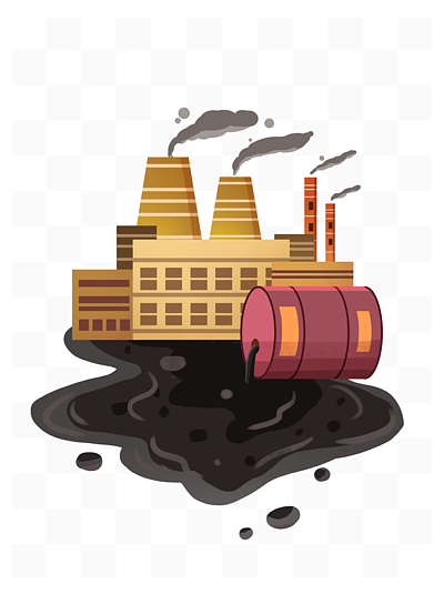 石油污染 卡通动画图片