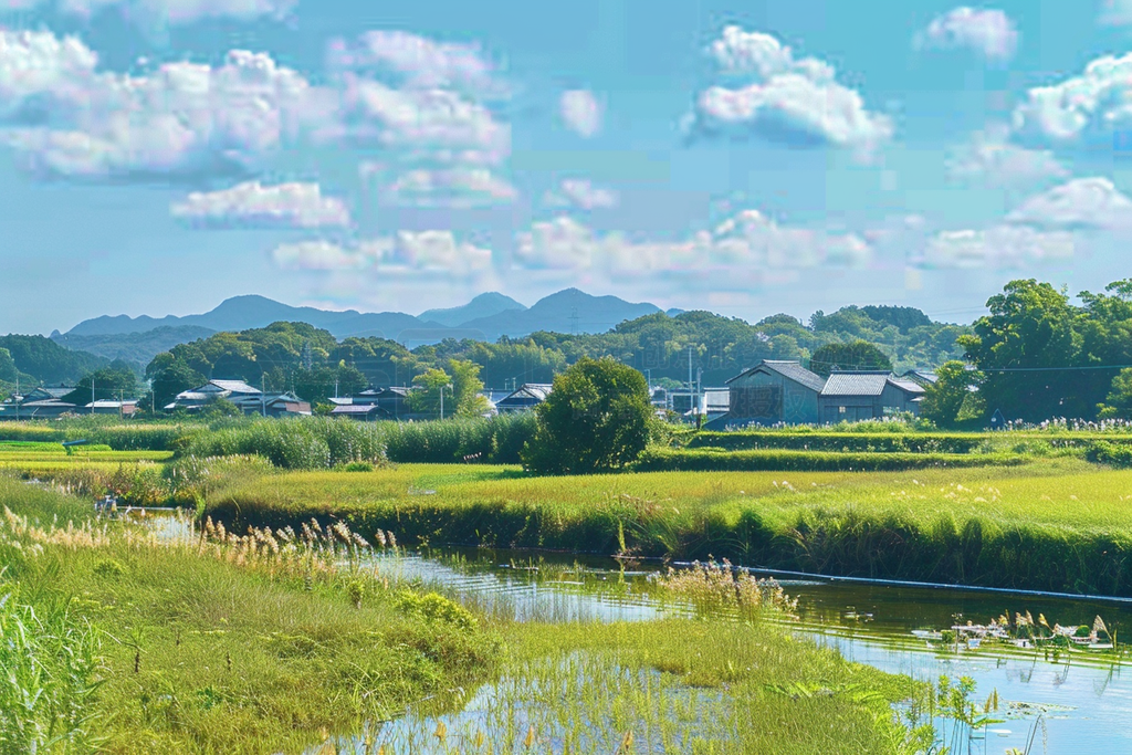 rural scenery of the midwest region of mainland japan - view ȥåեȤȻȻũдʵҰׯ羰ҵƬ