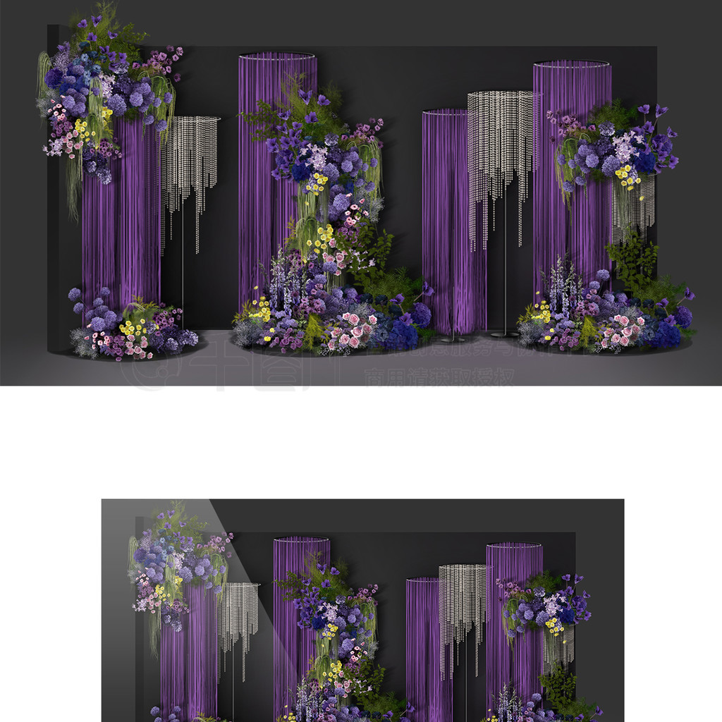 紫色纱幔婚礼图片素材免费下载 - 觅知网