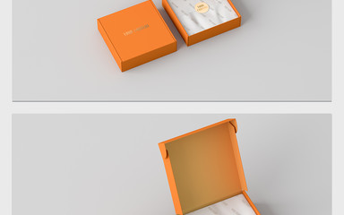 翻盖礼盒包装设计展示样机