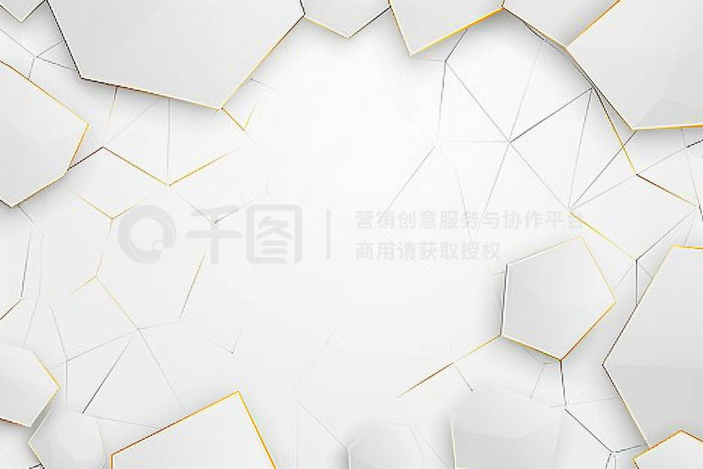 Realistic white and golden geometric backgroundԼ3DȾɫɫα