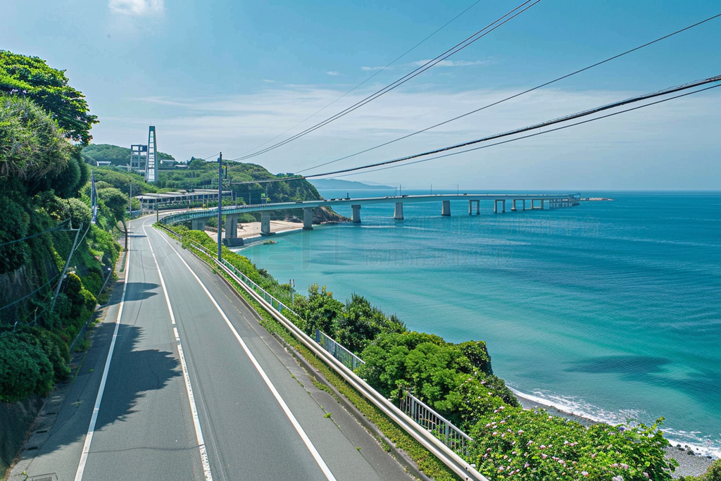 the elevated road to the beach in kanagawa of japan - view ȥåեȤȻȻдʵغ·纣ɽˮ羰ҵƬ