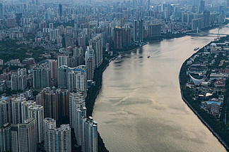 鸟瞰广州全景图片
