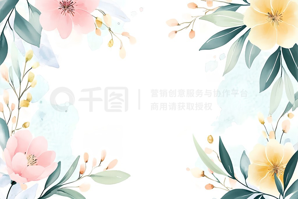 Flower backgroundԼ·絭ۻֲԪز廭