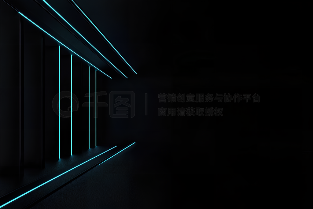 Dark backgroundԼ3DȾɫڿƼδпռ廭