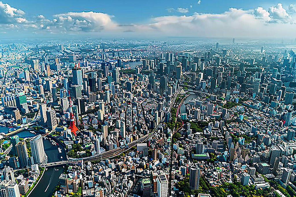 aerial view of tokyo skyline - view ȥåեȤȻִзⶫи¥úҵƬ